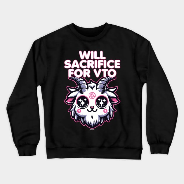 Will Sacrifice for VTO Baphomet Crewneck Sweatshirt by Swagazon